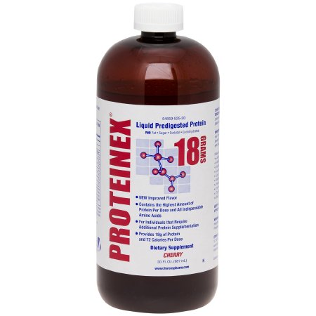 Lloren Pharmaceuticals Oral Supplement Proteinex® Cherry Flavor Liquid 30 oz. Bottle - Case of 6 - 54859-525-30-CS