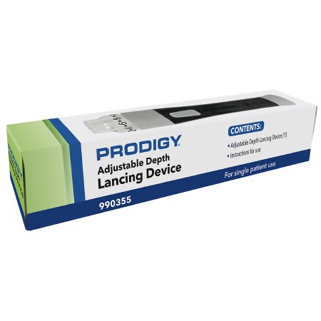 Prodigy Diabetes Care Lancing Device Prodigy Push Button Activation Finger - Case of 100 - 990355-CS
