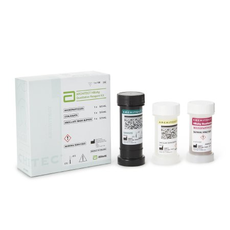 Abbott Reagent Architect™ Antibody Test Hepatitis B Surface Antigen For Architect Immunoassay Analyzers 100 Tests R1: 6.6 mL, R2: 5.9 mL, R3: 5.9 mL - Box of 100 - 04P5325-BX