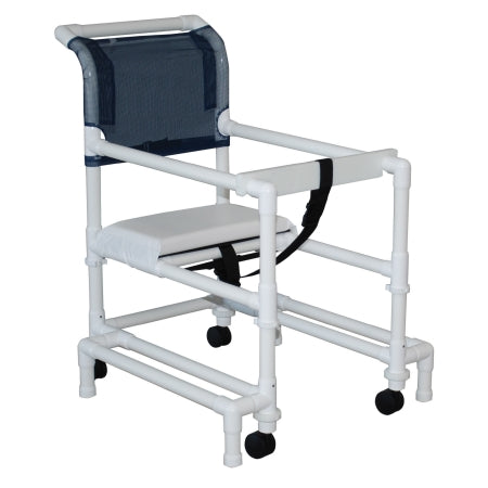 MJM International Walker Chair Adjustable Height 400 Series PVC Frame 300 lbs. Weight Capacity 28-3/4 to 33-1/4 Inch Height - Each - 418-OR-3TW-EA