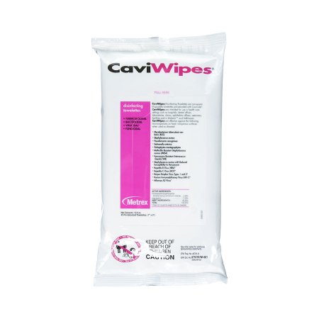 Metrex Research CaviWipes1™ Surface Disinfectant Premoistened Alcohol Based Manual Pull Wipe 45 Count Soft Pack Alcohol Scent NonSterile - Case of 20 - 13-5224-CS