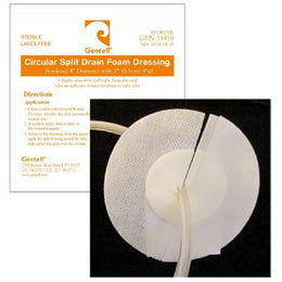 Gentell Foam Dressing Gentell® 4 Inch Diameter With Border Waterproof Backing Adhesive Fenestrated Square Sterile - Case of 50 - GEN-14410-CS
