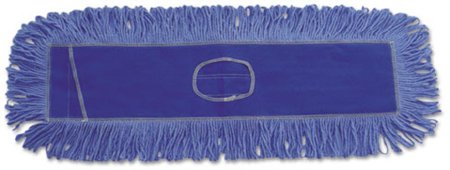 Lagasse Dust Mop Pad Boardwalk® Looped-end Blue Cotton / Synthetic Fiber Reusable - Each - BWK1124-EA