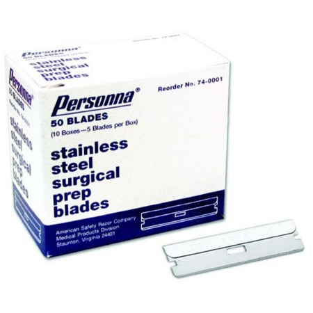 AccuTec Blades Razor Blade Personna® Stainless Steel, Coated - Box of 50 - 74-0001-0000-BX