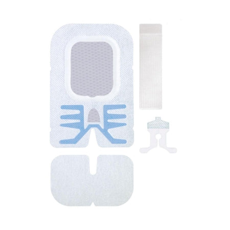 Medline Integrated Securement Dressing Sorbaview SHIELD Fabric / Foam 2-1/2 X 4 Inch Sterile - Case of 50 - SV353UDTHG-CS