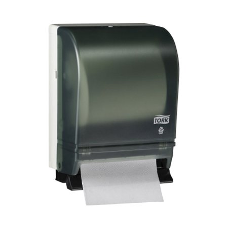 RJ Schinner Co Paper Towel Dispenser Tork® Smoke Plastic Manual Push 1 Roll Wall Mount - Each - 87T-EA