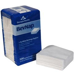 Georgia Pacific Beverage Napkin BevNap® White Paper - Case of 4000 - 96019-CS