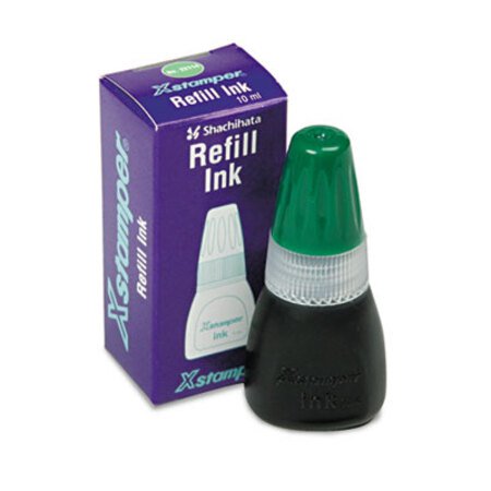 Xstamper® Refill Ink for Xstamper Stamps, 10 mL Bottle, Green - Each - XST-22114-EA