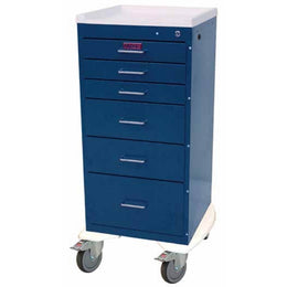 Harloff Anesthesia Cart Mini-Line Navy Blue - Each - 3256K-EA
