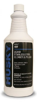 Canberra Husky® 481 Stainless Steel Cleaner Oil Based Manual Pour Liquid 32 oz. Bottle Lemon Scent NonSterile - Case of 12 - HSK-481-03-CS