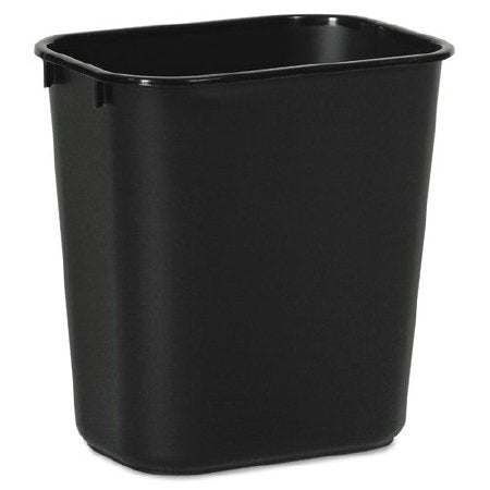 Lagasse Trash Can Boardwalk® 14 Quart Rectangular Black Plastic Open Top - Each - BWK14QTWBBLA-EA