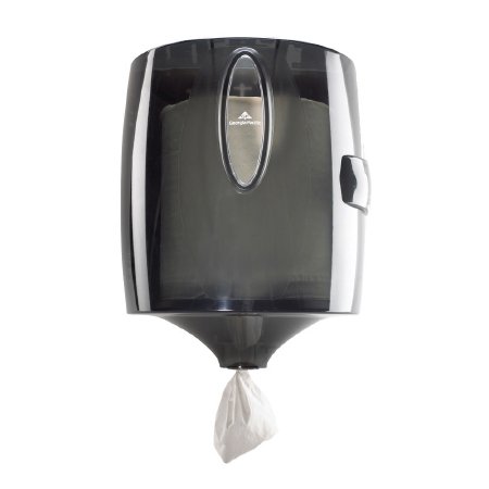 Georgia Pacific Paper Towel Dispenser Georgia-Pacific Translucent Smoke Plastic Center Pull 520 Count Wall Mount - Each - 54050-EA