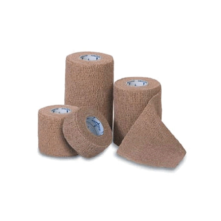 Andover Coated Products Cohesive Bandage Co-Flex®Â·Med 4 Inch X 5 Yard Self-Adherent Closure Tan Sterile 16 lbs. Tensile Strength - Case of 18 - 7400S-018-CS