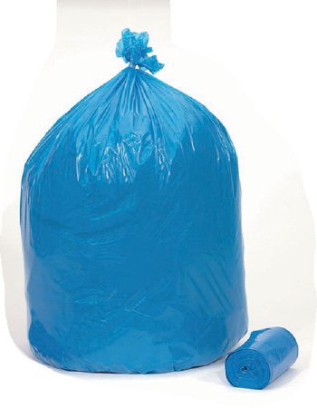 Colonial Bag Corp Recyclying Bag Colonial Bag 33 gal. Blue LLDPE 1.2 mil 33 X 40 Inch X-Seal Bottom Coreless Roll - Case of 15 - CCB33GAL-CS