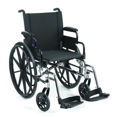 Invacare Lightweight Wheelchair 9000 XT High Strength Dual Axle Desk Length Arm Black Upholstery 16 Inch Seat Width Adult 250 lbs. Weight Capacity - Each - 9XT-EA