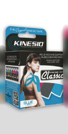 Patterson Medical Supply Kinesiology Tape Kinesio® Tex Classic Blue 2 Inch X 4 Yard Cotton NonSterile - Box of 6 - 081605278-BX