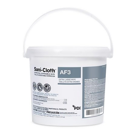 Professional Disposables Sani-Cloth® AF3 Surface Disinfectant Cleaner Premoistened Germicidal Manual Pull Wipe 160 Count Pail Mild Scent NonSterile - CN/1 - P1450P-CN