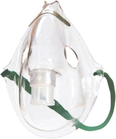 Drive Medical Aerosol Mask Elongated Style Adult One Size Fits Most Adjustable Head Strap / Nose Clip - Case of 50 - MASK 001A-CS