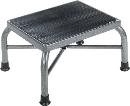 Drive Medical Step Stool with Handrail Bariatric 1 Step Steel Frame 9 Inch Step Height - Each - 13062-1SV-EA