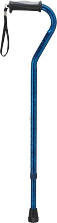 Drive Medical Offset Cane drive™ Aluminum 30 to 39 Inch Height Blue Crackle Print - Case of 6 - RTL10372BC-CS