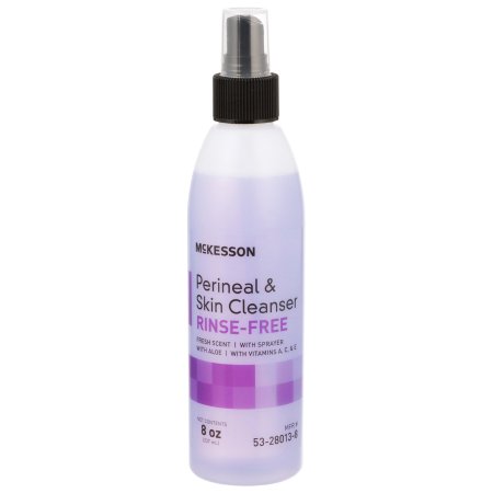 McKesson Rinse-Free Perineal Wash McKesson Liquid 8 oz. Pump Bottle Fresh Scent - Case of 48 - 53-28013-8-CS