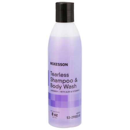 McKesson Tearless Shampoo and Body Wash McKesson 8 oz. Flip Top Bottle Lavender Scent - Case of 48 - 53-29003-8-CS