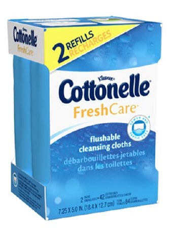 Kimberly Clark Flushable Personal Wipe Cottonelle® Fresh Care Soft Pack Refill Water / Sodium Chloride / Sodium Benzoate Scented 84 Count - Case of 672 - 35970-CS