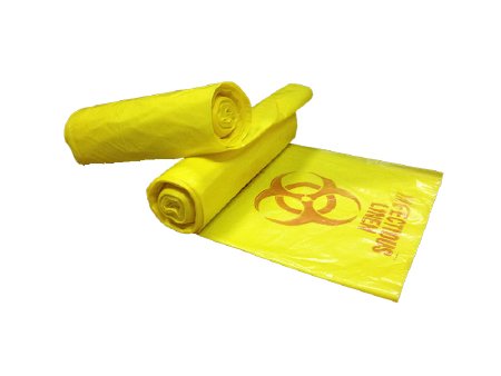 Colonial Bag Corp Infectious Linen Bag Colonial Bag 33 gal. Yellow Bag HDPE 30-1/2 X 43 Inch - Pack of 25 - HDY304314-PK