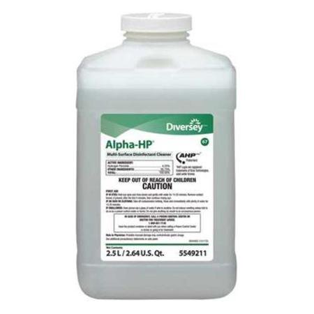Lagasse Diversey™ Alpha-HP® Surface Disinfectant Cleaner Peroxide Based J-Fill® Dispensing Systems Liquid Concentrate 2.5 Liter Bottle Citrus Scent NonSterile - Case of 2 - DVS5549211-CS