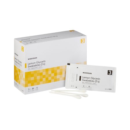 McKesson Oral Swabstick McKesson Lemon Glycerin - Case of 250 - 989-CS