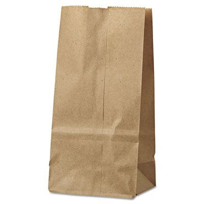 Lagasse Grocery Bag General Brown Kraft Paper #2 - Pack of 500 - BAGGK2500-PK