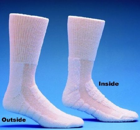 Salk Inc Diabetic Socks HealthDri™ Calf High Size 10-13 White Closed Toe - Pair of 2 - 3755/D-1PK-PR