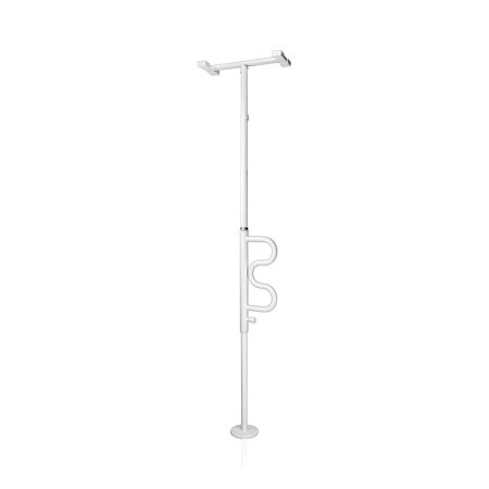 Stander Security Pole with Curved Grab Bar Stander™ Black Powder-Coated Steel - Case of 2 - 1100-B-CS