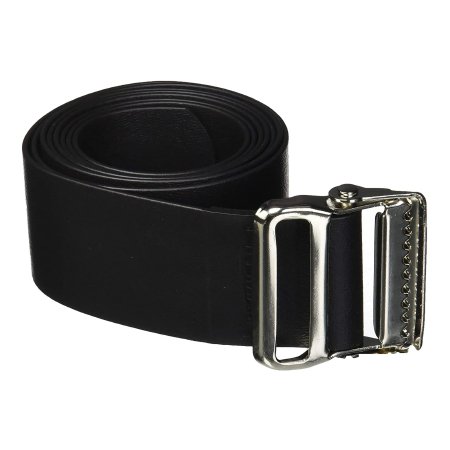 Patterson Medical Supply Gait Belt Easi-Care 72 Inch Length Black Vinyl Coated Webbing - Each - 081530575-EA