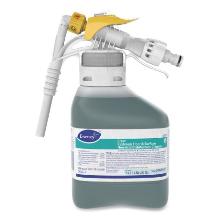 Lagasse Diversey™ Crew® Surface Disinfectant Cleaner Nonacidic RTD® Dispensing System Liquid Concentrate 1.5 Liter Bottle Fresh Scent NonSterile - Case of 2 - DVS3364707-CS