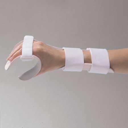 Patterson Medical Supply Functional-Position Hand Splint Rolyan® Regular Preformed Thermoplastic Right Hand White Medium - Each - 70911201-EA