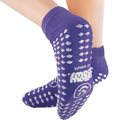 Principle Business Enterprises Slipper Socks Pillow Paws® Risk Alert® Terries™ X-Large Purple Ankle High - Case of 48 - 3911-001-CS