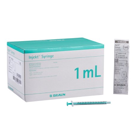 B. Braun General Purpose Syringe Injekt™ Luer Slip Tip Without Safety - Box of 100 - 9166017V-02-BX