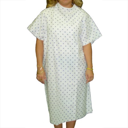 Comfort Concepts Patient Exam Gown One Size Fits Most Snowflake Print Print Reusable - DZ/12 - PGOS-TWILL-MK-DZ