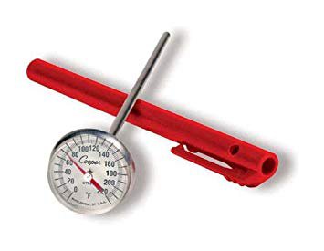 Fabrication Enterprises Paraffin Bath Thermometer Fahrenheit 0° to 220° (-10° to +110°C) Stainless Steel Probe - Each - 11-1169-EA