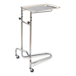 McKesson Mayo Instrument Stand McKesson 50 lbs. Weight Capacity 1 Tray 21 W X 20 D Inch 37 - 53 Inch 16-3/4 X 21-1/2 Inch - Each - 63-4366-EA