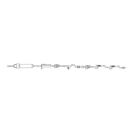 MedSource International Primary IV Administration Set MedSource Gravity 3 Ports 15 Drops / mL Drip Rate Without Filter 88 Inch Tubing - Case of 50 - MS83170T-CS
