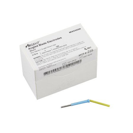 McKesson Dermal Tip Electrode McKesson Argent™ Stainless Steel Blunt Angled Blade Tip Disposable NonSterile - Box of 100 - 235-BX