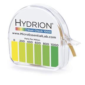 Fisher Scientific Quaternary Check Test Paper Hydrion® Quat Check 1000 15 Foot Roll, 150 Tests per Roll - Case of 10 - 15420130-CS