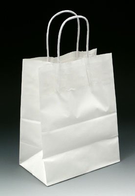Associated Bag Company Shopping Bag Duro® Mart White Virgin Paper - Case of 250 - 175-8-02W-CS