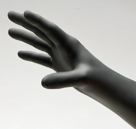Innovative Healthcare Corp Exam Glove NitriDerm® Ultra Black Small NonSterile Nitrile Standard Cuff Length Textured Fingertips Black Chemo Tested / Fentanyl Tested - Case of 1000 - 187100-CS