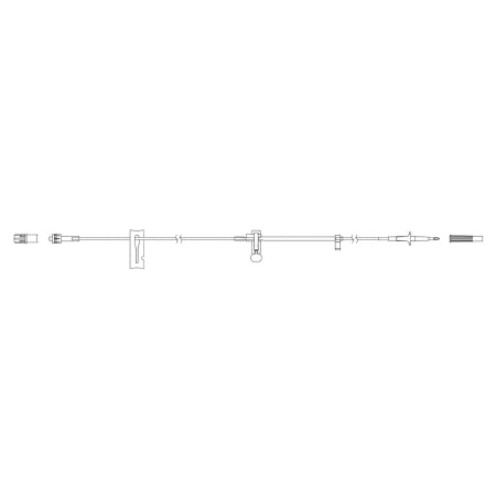 Zevex IV Pump Set Curlin® Pump Without Ports 20 Drops / mL Drip Rate Without Filter 90 Inch Tubing Solution - Case of 20 - 340-4114-CS