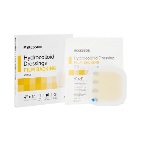 McKesson Hydrocolloid Dressing McKesson 4 X 4 Inch Square - Box of 10 - 1887-BX