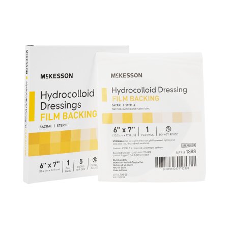 McKesson Hydrocolloid Dressing McKesson 6 X 7 Inch Sacral - Each - 1888-EA