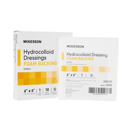 McKesson Hydrocolloid Dressing McKesson 6 X 6 Inch Square - Box of 10 - 1890-BX